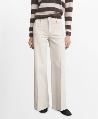 Women's Pockets Wide-Leg Jeans