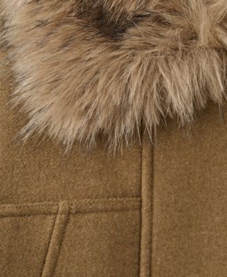 Women's Fur Collar Wool Blend Jacket