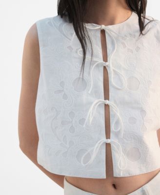 Women's Bows Embroidered Vest