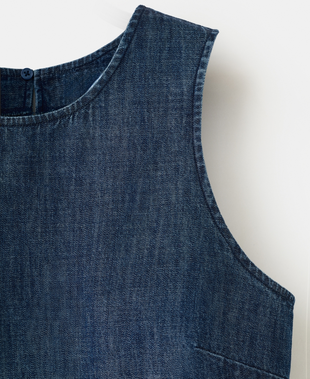 Mango Women's Under Seam Detail Denim Top
