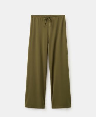 Women's Elastic Waist Straight-Fit Pants