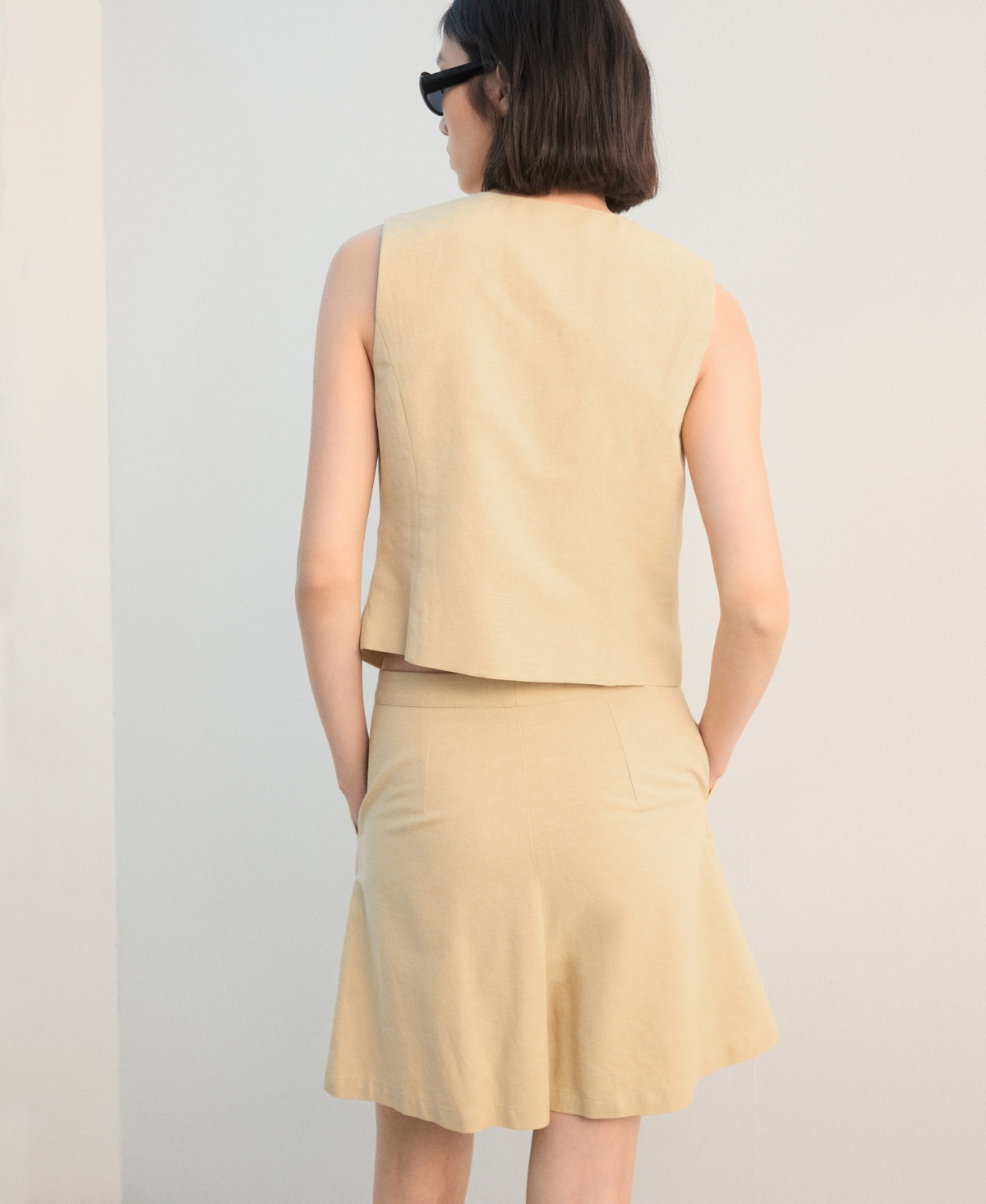 Mango Women's Straight Linen-Blend Shorts