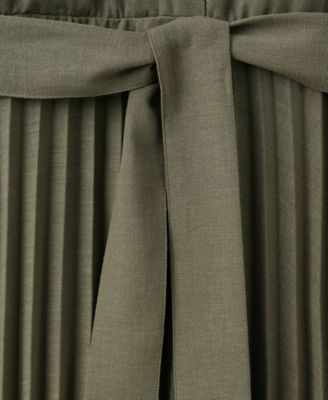 Women's Pleated Shirt Dress