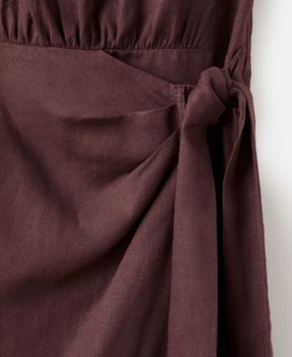 Women's Linen Wrap Dress