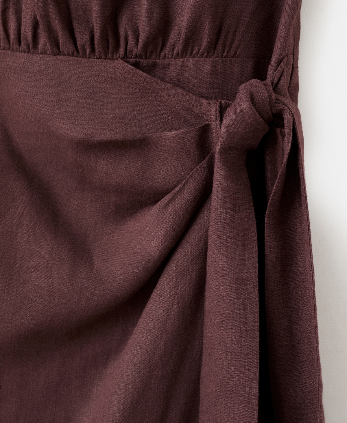 Mango Women's Linen Wrap Dress