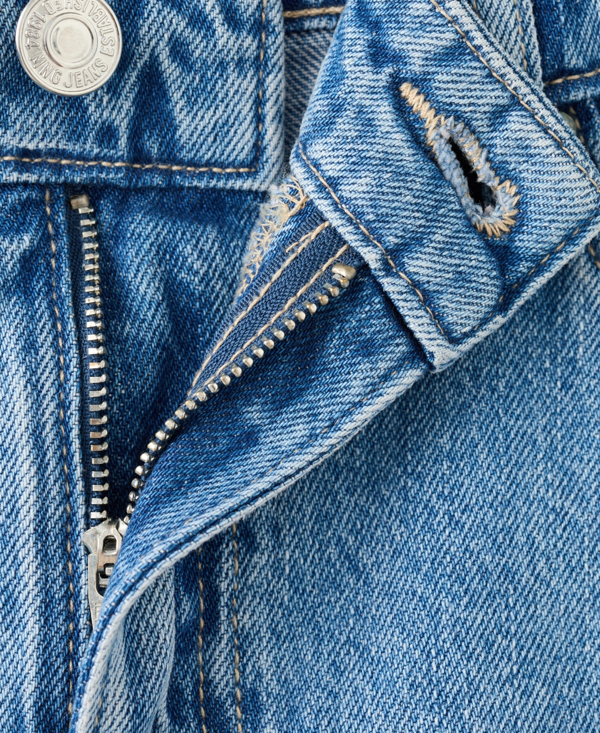 Mango Women's High-Waisted Straight-Fit Denim Shorts