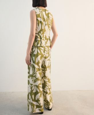 Women's Floral Print Straight Pants