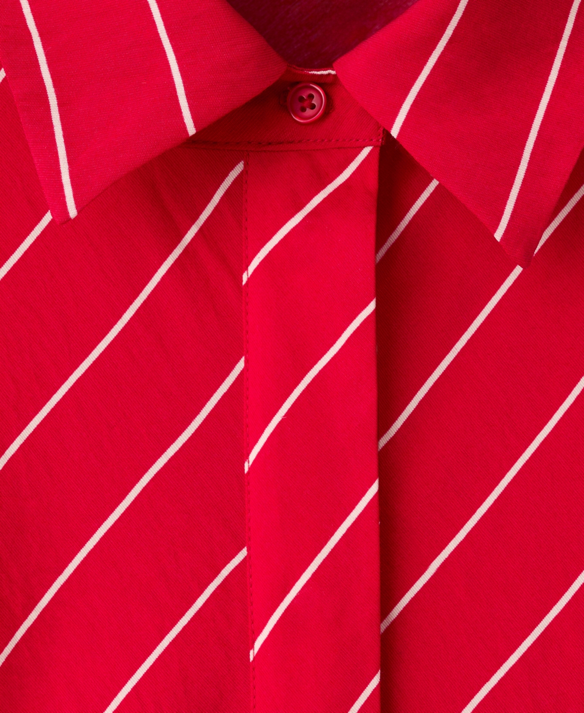 Mango Women's Belted Striped Shirt Dress