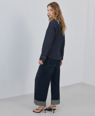 Women's Tie Detail Denim Shirt