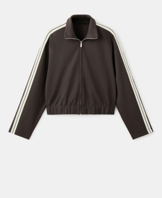 Women's Contrast Striped Sweatshirt