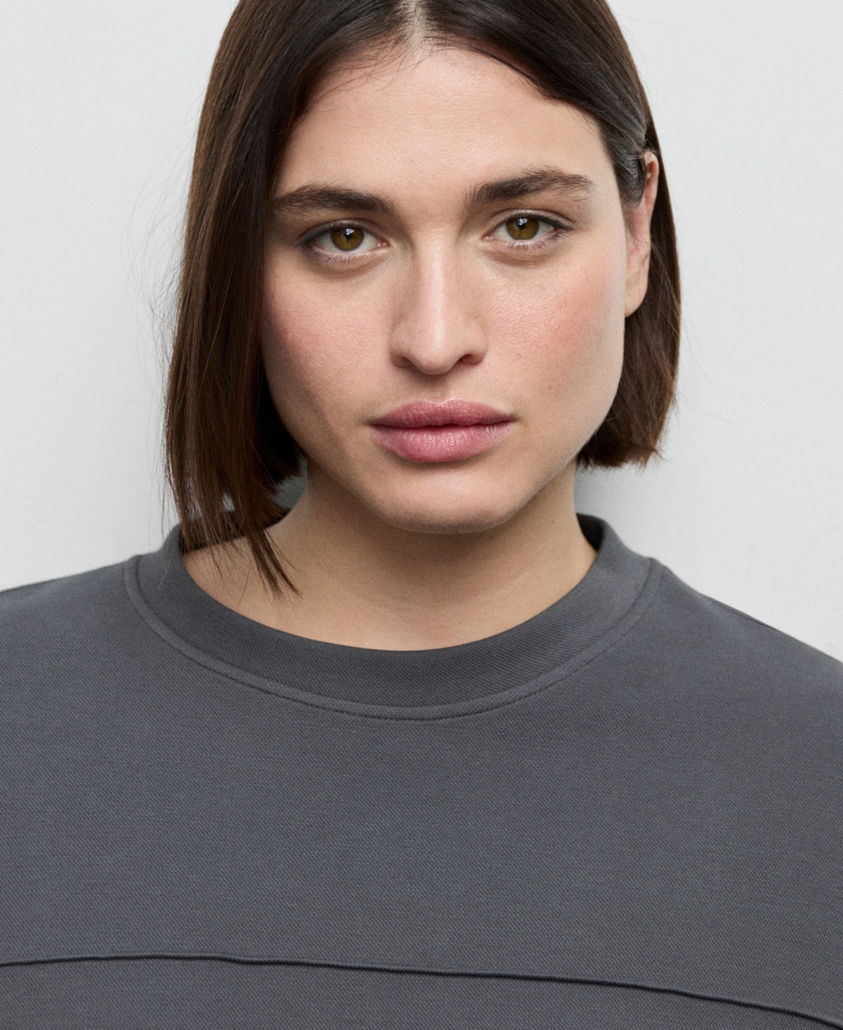 Mango Women's Ruched Sleeve Sweatshirt