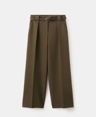 Women's Belt Straight-Fit Pants