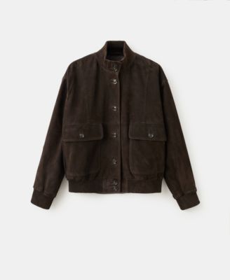 Women's Buttoned Suede Jacket