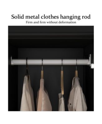 Wardrobe With 2 Doors and 3 Drawers , Bedroom Armoire Closet