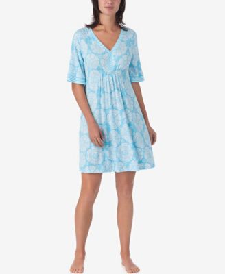 Women's Short-Sleeve Tunic Jersey Sleep Dress