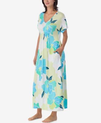 Women's Short-Sleeve Long Tunic Jersey Nightdress