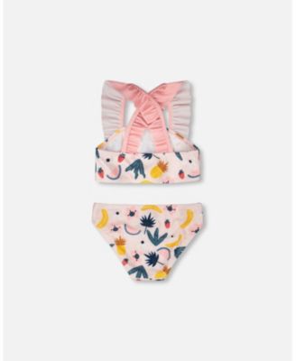 Girls Two-Piece Swimsuit Printed Fruits