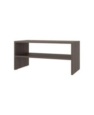 Norris shoe rack in melamine with 2 shelves,Gray Walnut