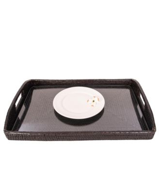 Artifacts Trading Company Rectangular Tray with Glass Insert