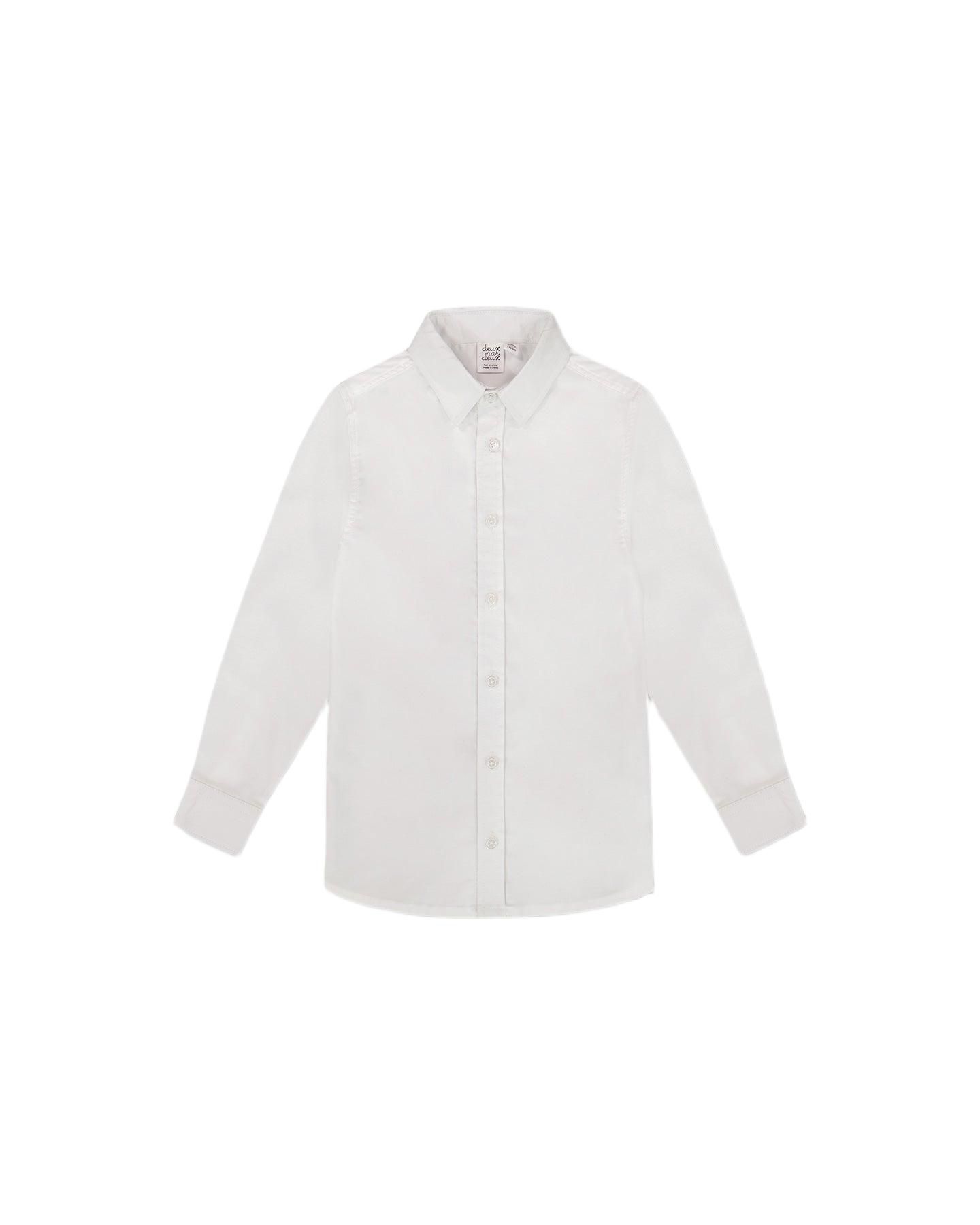 Рубашка Deux par Deux Button Down Long Sleeve Shirt для мальчиков, цвет: Белый — фото 1