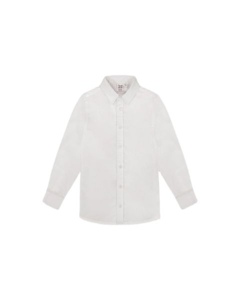 Рубашка Deux par Deux Button Down Long Sleeve Shirt для мальчиков, цвет: Белый