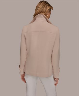 Women's Short Crepe Notch Collar Trench Coat