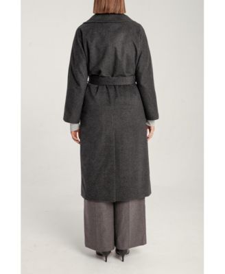 Women's Pure Cashmere Wrap Belted Midi Coat
