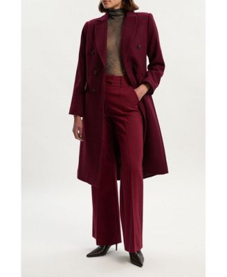 Women's Wool Double Breasted Midi Coat