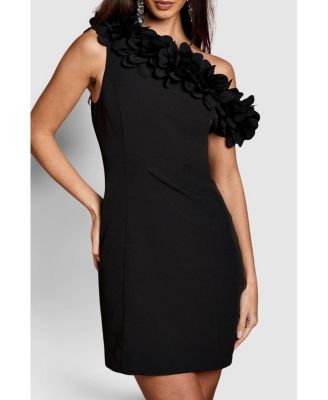 Women's 3d Floral One Shoulder Mini Dress