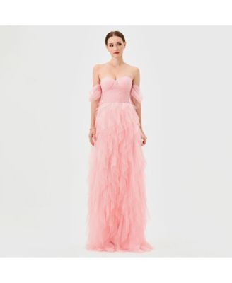 Women's Lili Off Shoulder Ruffle Gown