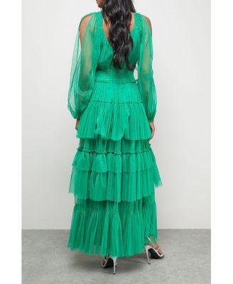 Women's Cinched Waist Maxi Dress