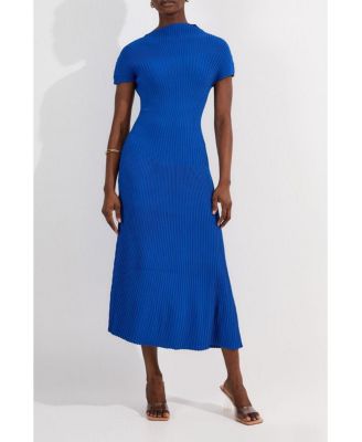 Women's Stitch Detail Knit Midi Dress
