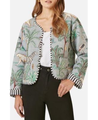 Women's Animal Reversible Cropped Quilted Jacket