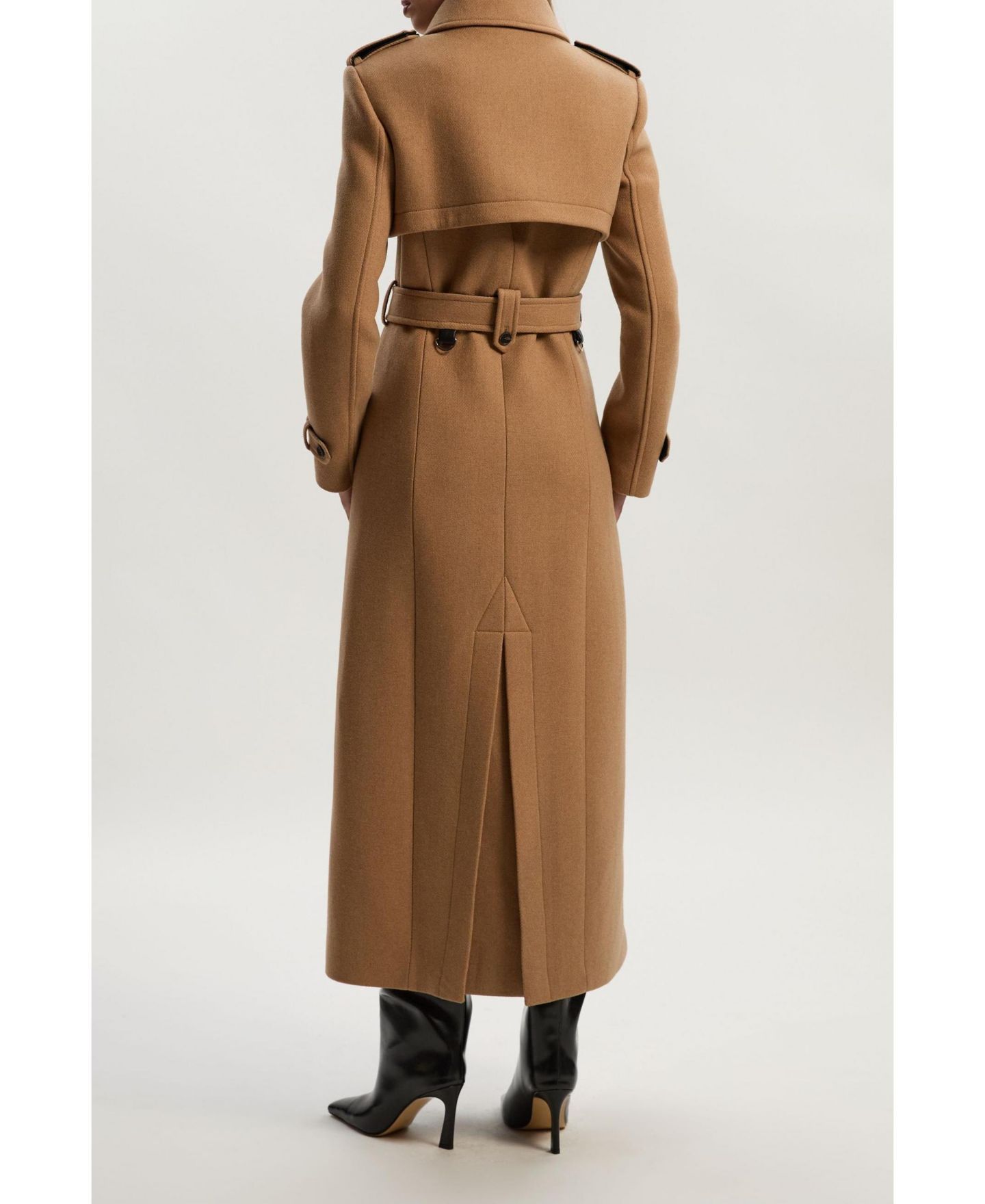 Женское пальто Karen Millen Wool Mix Belted Trench Maxi Coat., цвет: Верблюжий — фото 8