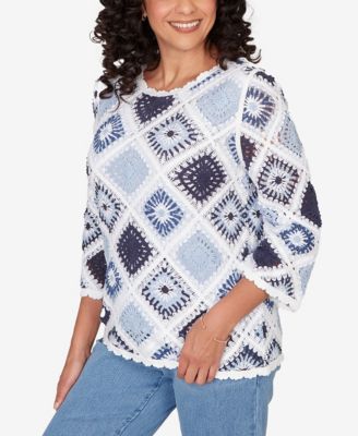 Women's  Austin Diamond Crochet Sweater