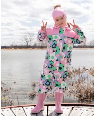 Little Girls Kids Mid-Season One-Piece Outerwear Printed Flowers Child