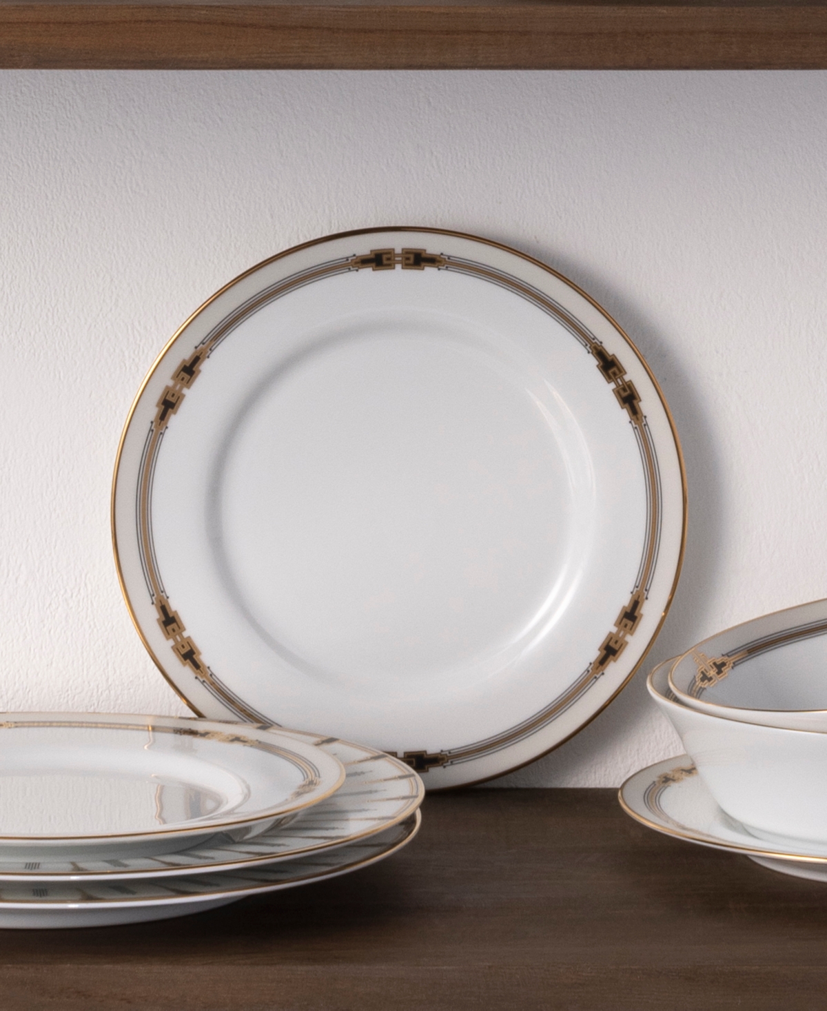 Noritake Empire Gold-Tone Salad Plates, Set of 4