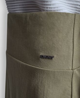 Women's Arid Pique Mini Logo Emblem Slit A-Line Skirt