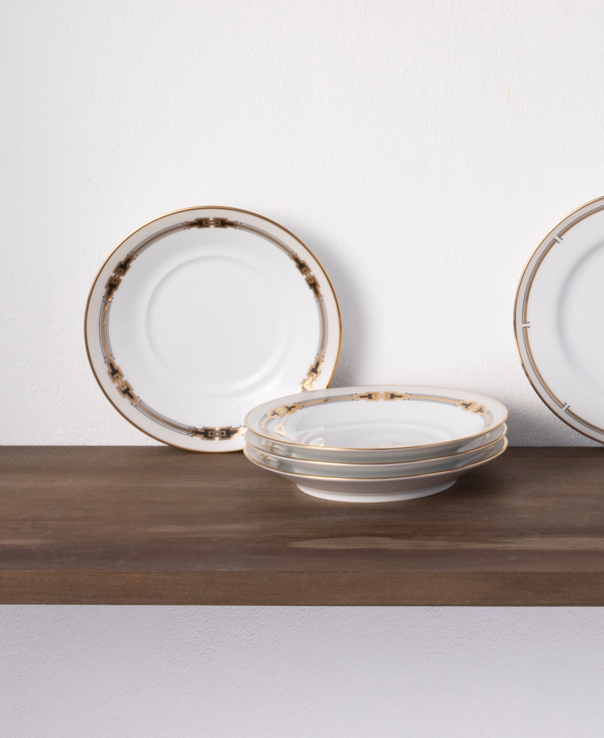 Noritake Empire Gold-Tone Saucers, Set of 4