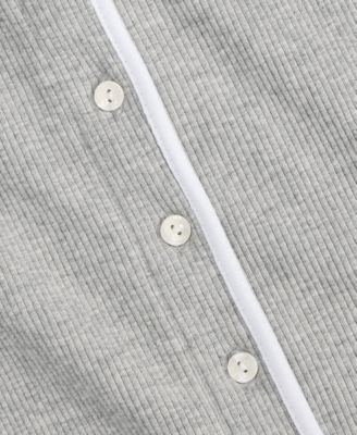 Women's Contrast-Trim Ribbed Cardigan Top