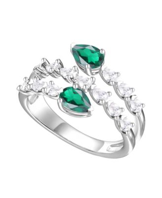 Blue Topaz (1 ct. t.w.) & Lab-Grown White Sapphire (2 ct. t.w.) Ring in Sterling Silver (Also Available in Multi-Stones)