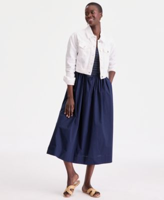 Women's Cropped Denim Trucker Jacket