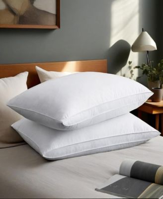 Medium Soft Goose Down and Feather Gusseted 2-Pack Pillows, Standard