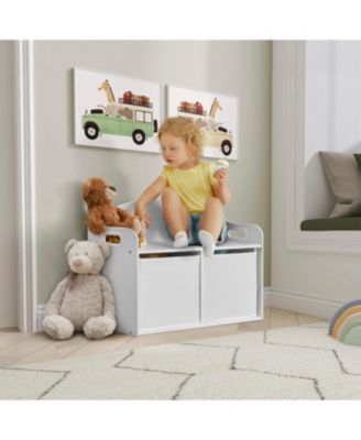 Playthings Storage Bench - Kids' Storage Bench with Top Seat & Hidden Storage
