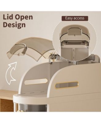 2-Tier Slim Plastic Storage Cabinet – Waterproof Bathroom Organizer with Drawers Transparent Accents