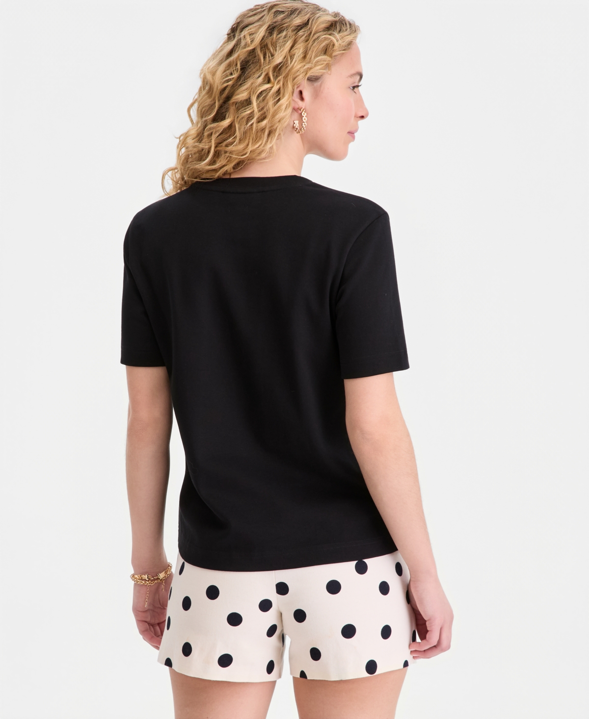 On 34th Women's Essential Crewneck Cotton Short-Sleeve T-Shirt, Macy's Exclusive