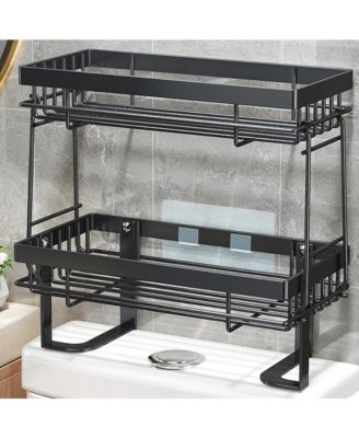 Over The Toilet Storage Shelf, Over Toilet Storage, Bathroom Storage Organizer, Back of Toilet Shelf Organizer, No Drilling Installation