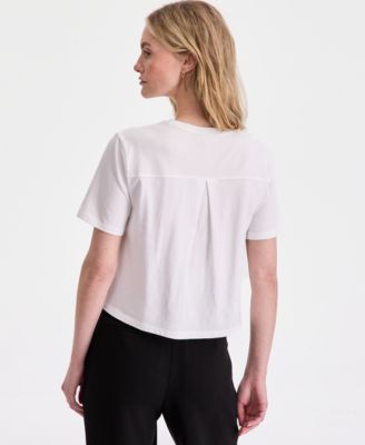 Women's Floral Beaded Relaxed Cotton T-Shirt