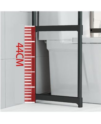 3-Tier Over The Toilet Storage, Metal Over Toilet Bathroom Organizer Shelf, Freestanding Bathroom Shelves, Space Saver Bathrooms Shelves