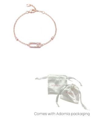 Rose Gold CZ Dancing Stone Bracelet